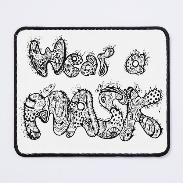 Item preview, Wear A Mask in Black and White  designed and sold by Heatherian.