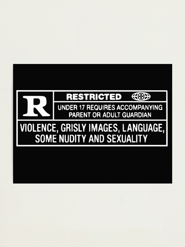 Rated R Sticker for Sale by TeeArcade84