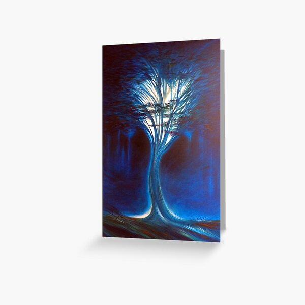 Mystical Tree, My Beloved Blue Greeting Card