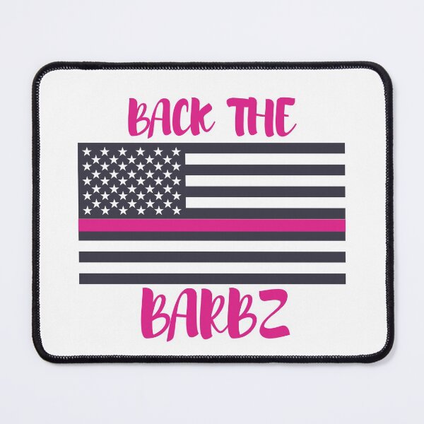 Item preview, BACK THE BARBZ PINK WITH LOGO designed and sold by CaitU.