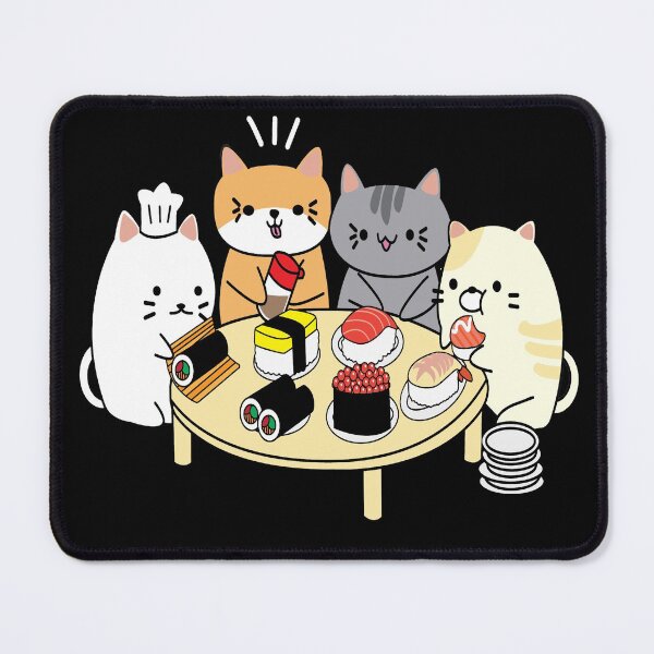 Item preview, Cute Kawaii Sushi Cat Gathering designed and sold by YueHeng Creates ⭐⭐⭐⭐⭐.