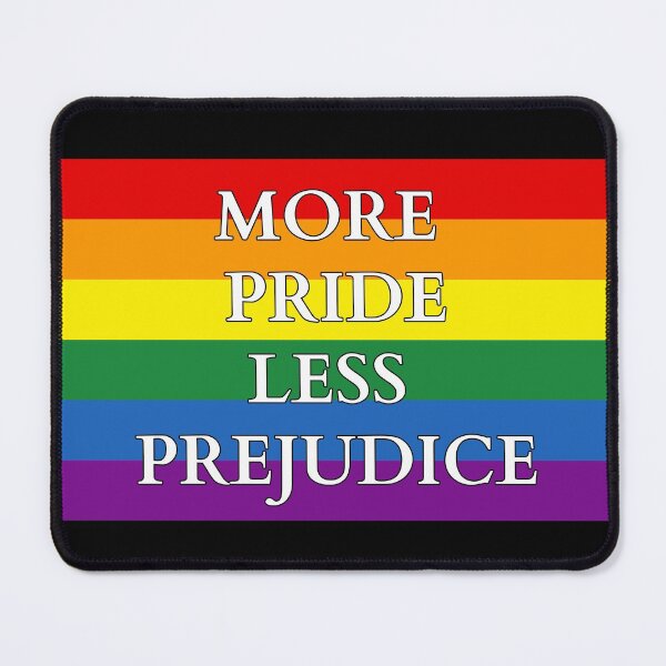 Item preview, More Pride Less Prejudice with Pride Flag - Pride Month designed and sold by CaitU.
