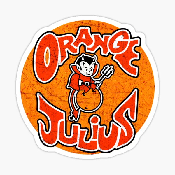 Pegatina «Logotipo de Julius naranja desaparecido de los 60s70s con un