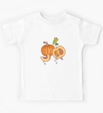 Pumpkin night life pattern Kids Tee