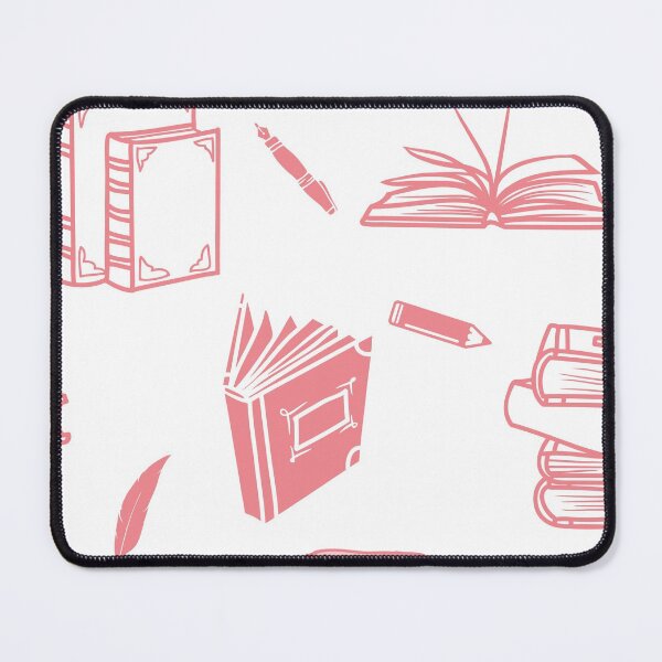 Item preview, pink books -white backgroung pattern designed and sold by pinkdreamdesign.