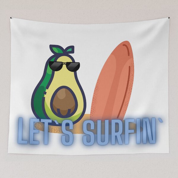Item preview, Funny Avocado Surfing designed and sold by ikutosaufi.