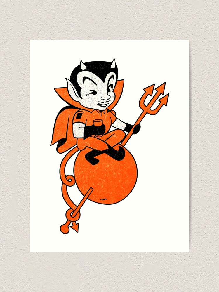 "Defunct 1960s Orange Julius Logo with Winking Devil" Art Print for