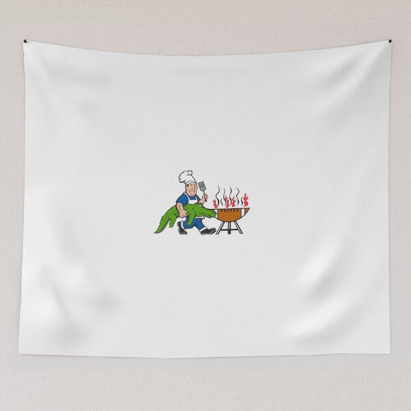 Item preview, Chef Alligator Spatula BBQ Grill Cartoon designed and sold by patrimonio.