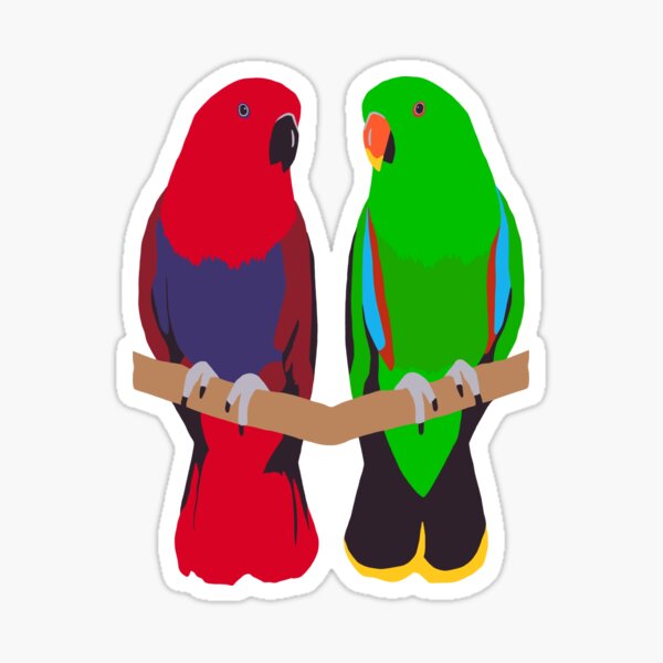 Item preview, Eclectus Parrot Pair designed and sold by GeoCreate.