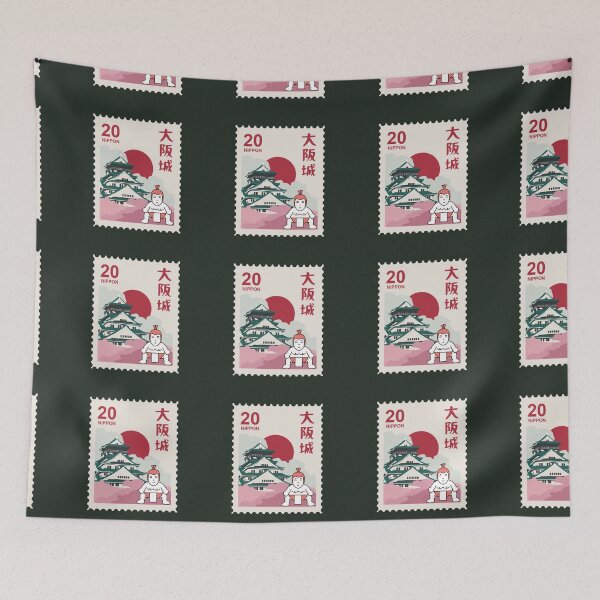 Item preview, Japan Stamp with Sumo Wrestler  designed and sold by ChloboShokaDen.