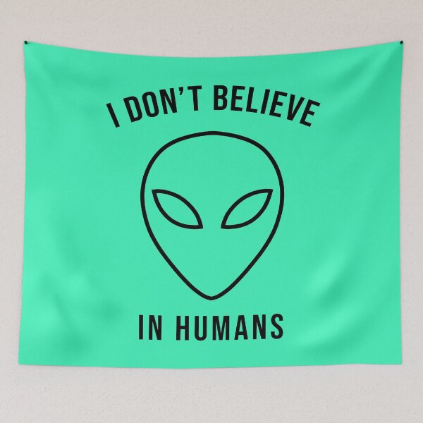 Item preview, I Don't Believe in Humans (Line Black) designed and sold by SoulArtLove.