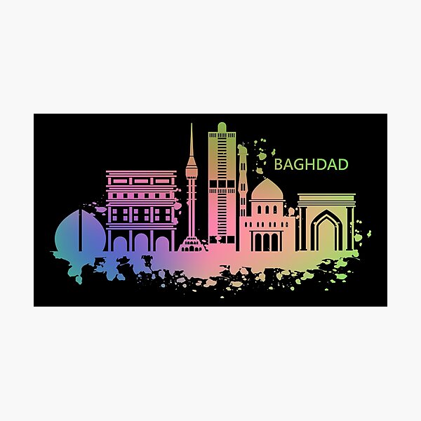 Artikelvorschau, Bagdad Aquarell Skyline entworfen und verkauft von AwesomeProject.