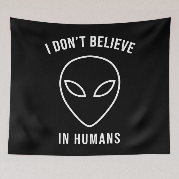 Item preview, I Don't Believe in Humans (Line White) designed and sold by SoulArtLove.