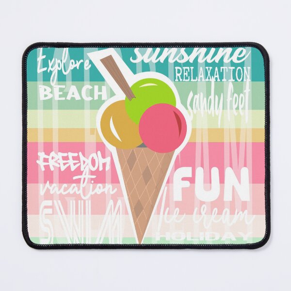 Item preview, Ice cream holiday vacation summer fun - relax, explore, sunshine and sandy feet. Caroline Laursen Original designed and sold by Caroline Laursen.