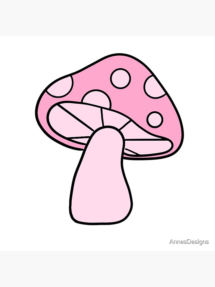 Hot Pink mushroom original painting