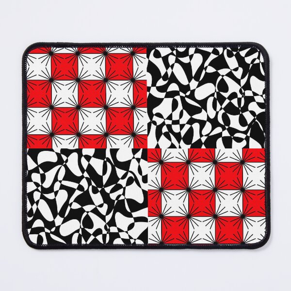 Item preview, Abstract geometric pattern - red, black and white. designed and sold by K.S ART.