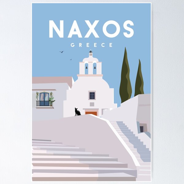 Item preview, Griechenland Naxos Reiseplakat designed and sold by Arctic frame studio.