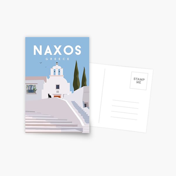 Item preview, Greece Naxos travel poster  designed and sold by Arctic frame studio.