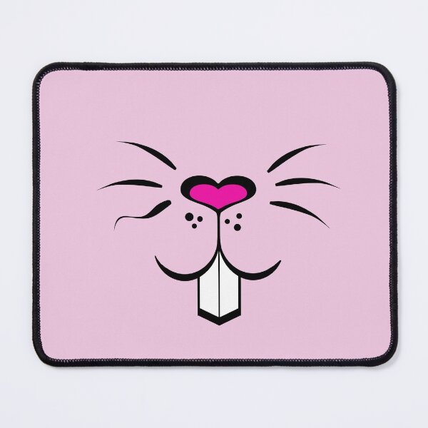 Item preview, Rabbit face mask cute bunny with heart bunny - rodent designed and sold by MadandMean.
