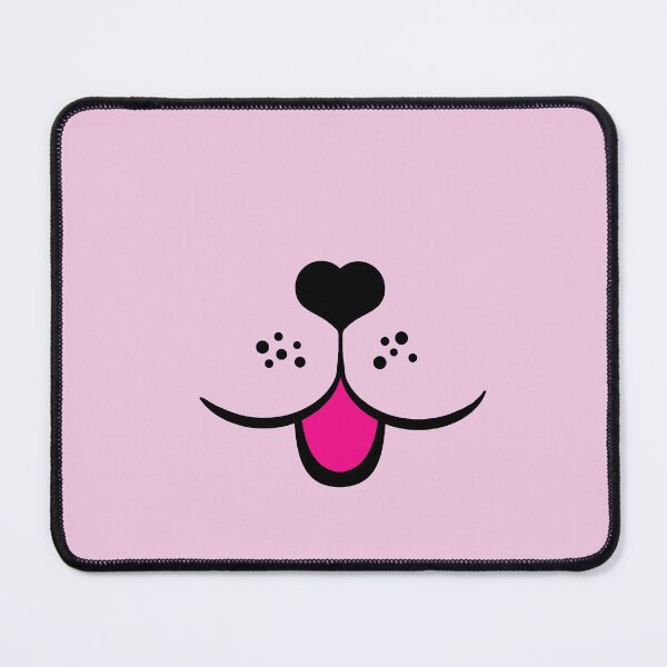 Item preview, cute dog with heart dog nose pink - dog gift designed and sold by MadandMean.