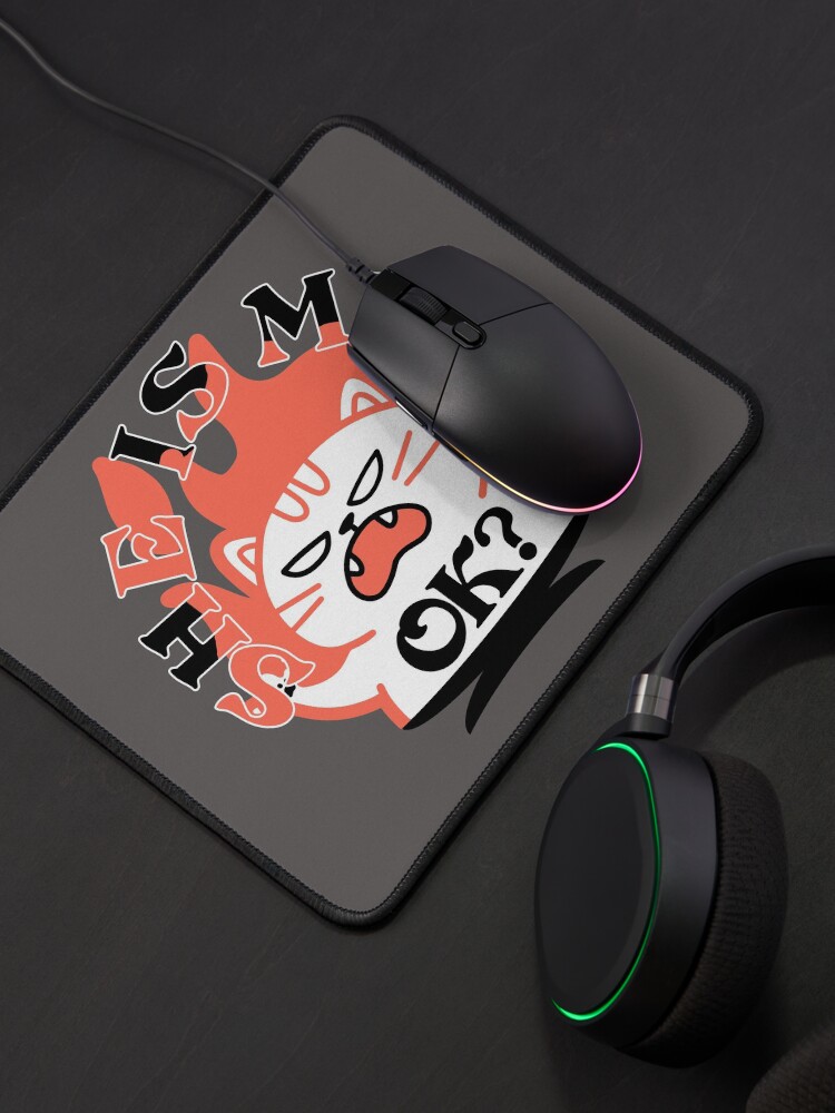 Alternate view of She is mine evil cat on fire for the possessive cats and owners Mouse Pad