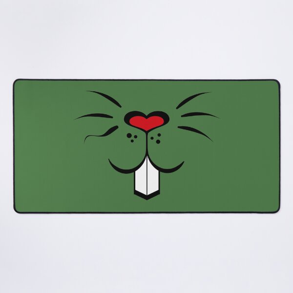 Item preview, Bunny face mask cheeky rabbit with heart - hamster designed and sold by MadandMean.