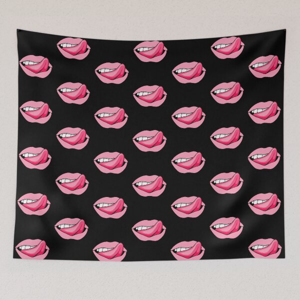 Item preview,  Artistic Abstract Pink Pattern Lips with Pink Tongue - by Iskybibblle designed and sold by Iskybibblle.