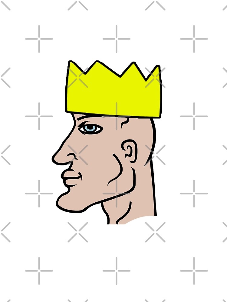 "Chad meme wearing yellow OSRS party hat" Art Print for Sale by