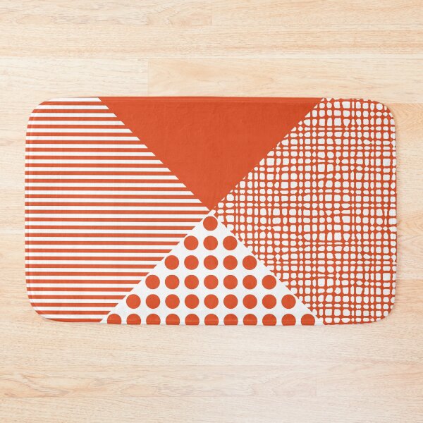 Item preview, Brick Red and White Geometric Diagonal Textures designed and sold by QuestingPixel.