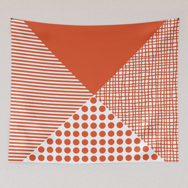 Item preview, Brick Red and White Geometric Diagonal Textures designed and sold by QuestingPixel.