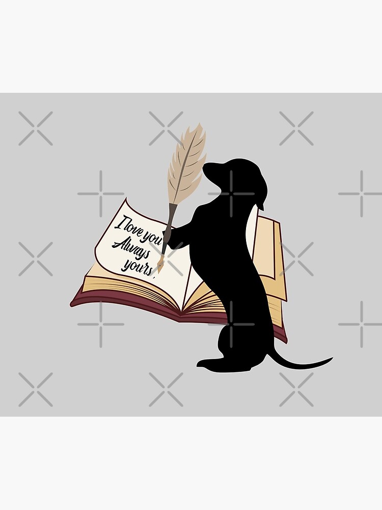 Dachshund cute gift. Doggo is writing to his mom and dad I love you always by CWartDesign