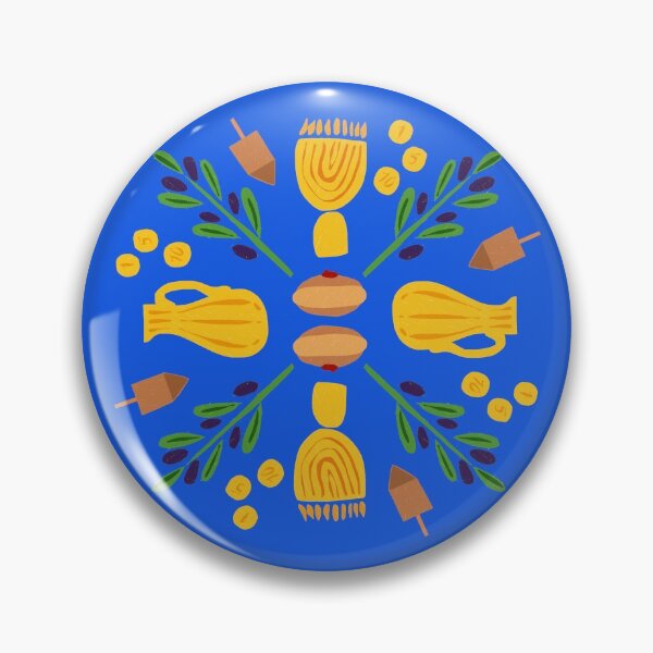 Item preview, Chanukah Roundel in Blue designed and sold by TillaCrowne.
