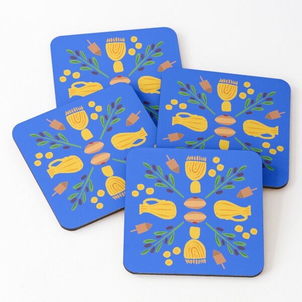 Item preview, Chanukah Roundel in Blue designed and sold by TillaCrowne.