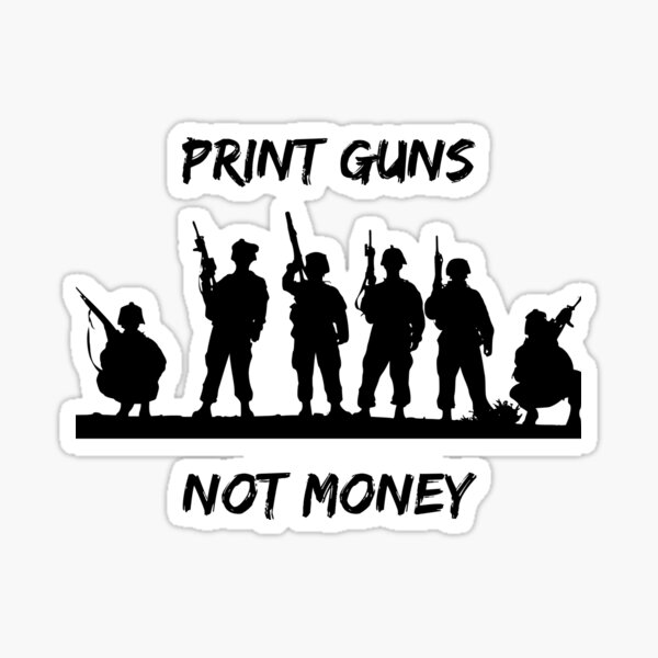 Item preview, Print Guns Not Money designed and sold by Hab2.