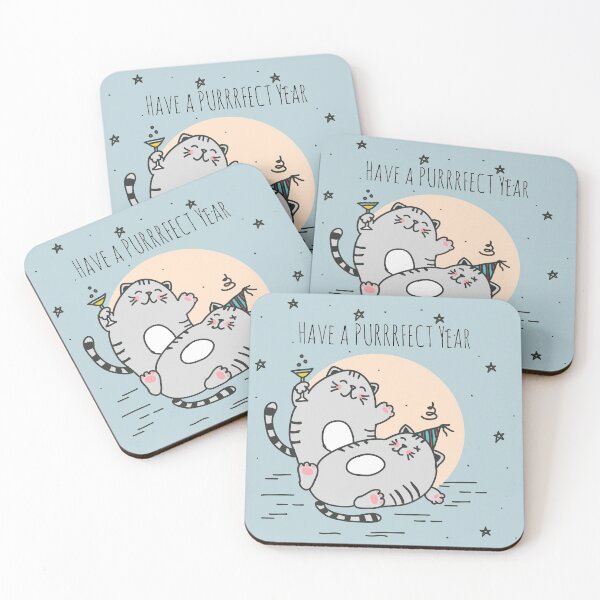 Item preview, Party Fat Cats New Years Eve designed and sold by HolidayBug.