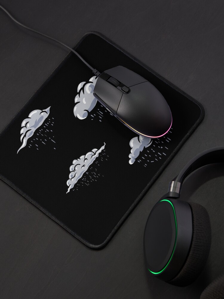 Alternate view of Rainy clouds pack. Clouds pattern lover, gift idea Mouse Pad