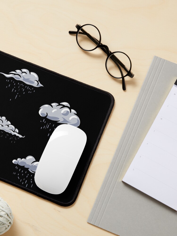 Alternate view of Rainy clouds pack. Clouds pattern lover, gift idea Mouse Pad