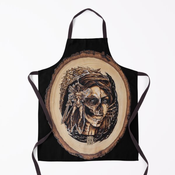 Item preview, Draugr - nordic ghost pyrography print, wood texture designed and sold by BTW-byMargo.