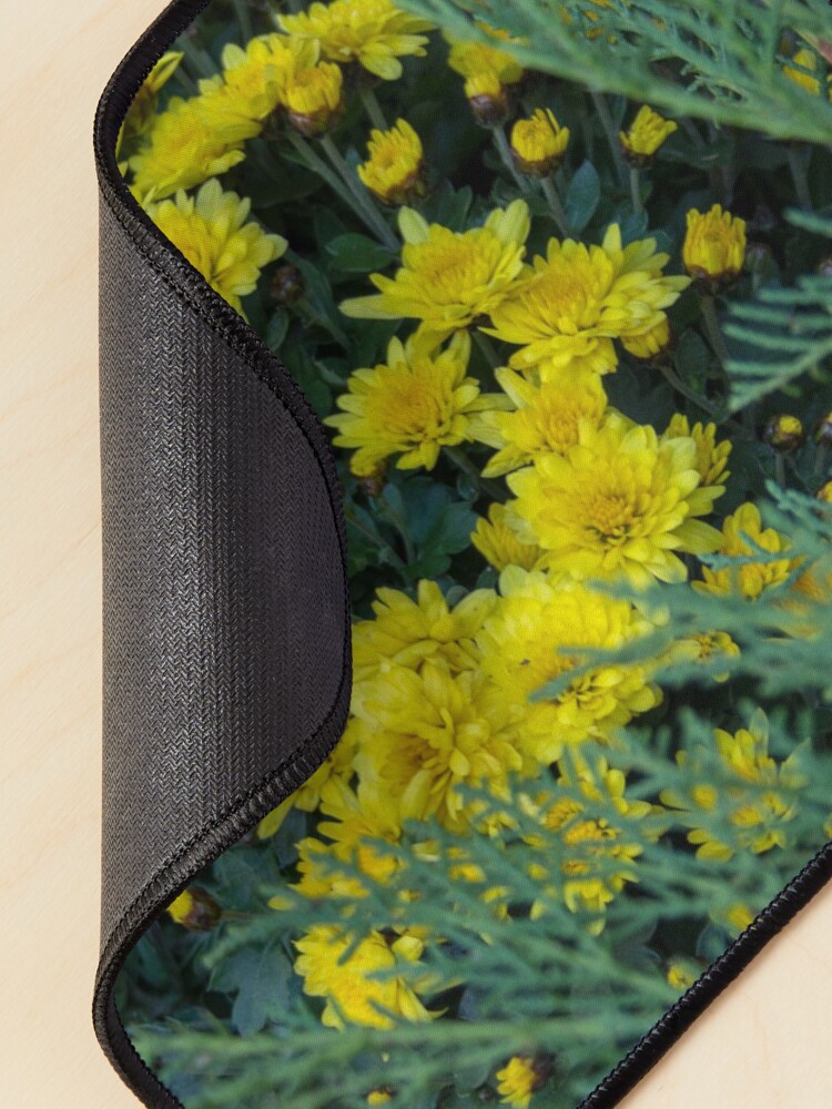 Alternate view of Floral Autumn arrangement. Chrysanthemums, yellow and dark purple, red Mouse Pad