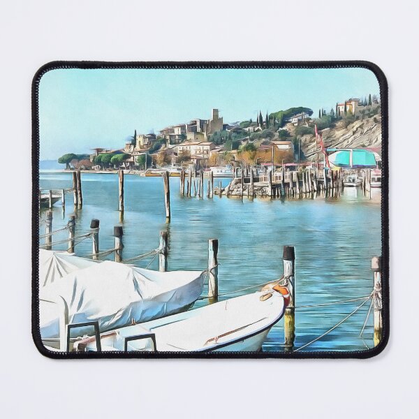 Moored Boats At Passignano Mouse Pad