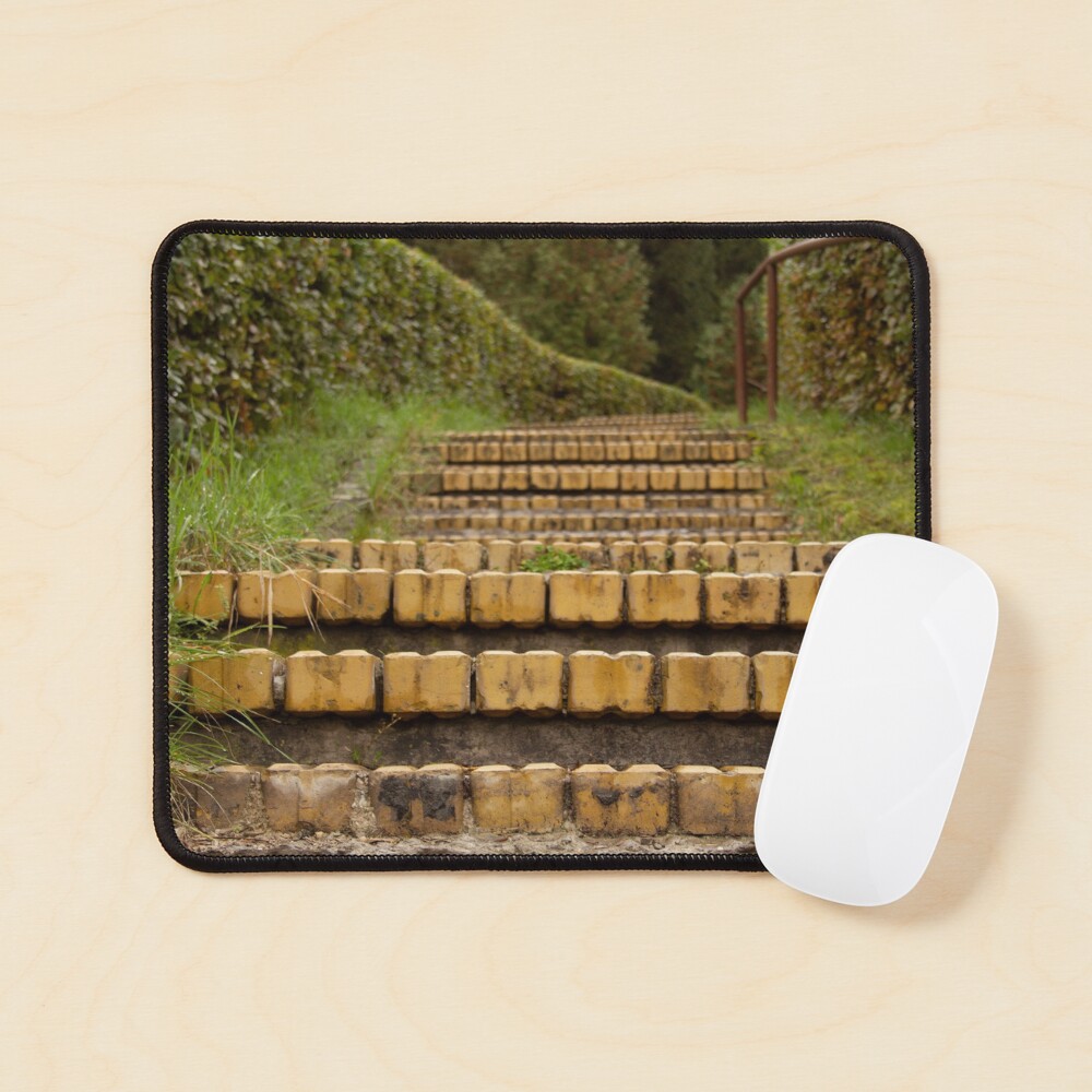 Yellow brick stairs Mouse Pad