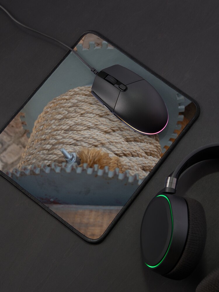 Alternate view of Nautical mooring rope texture Mouse Pad