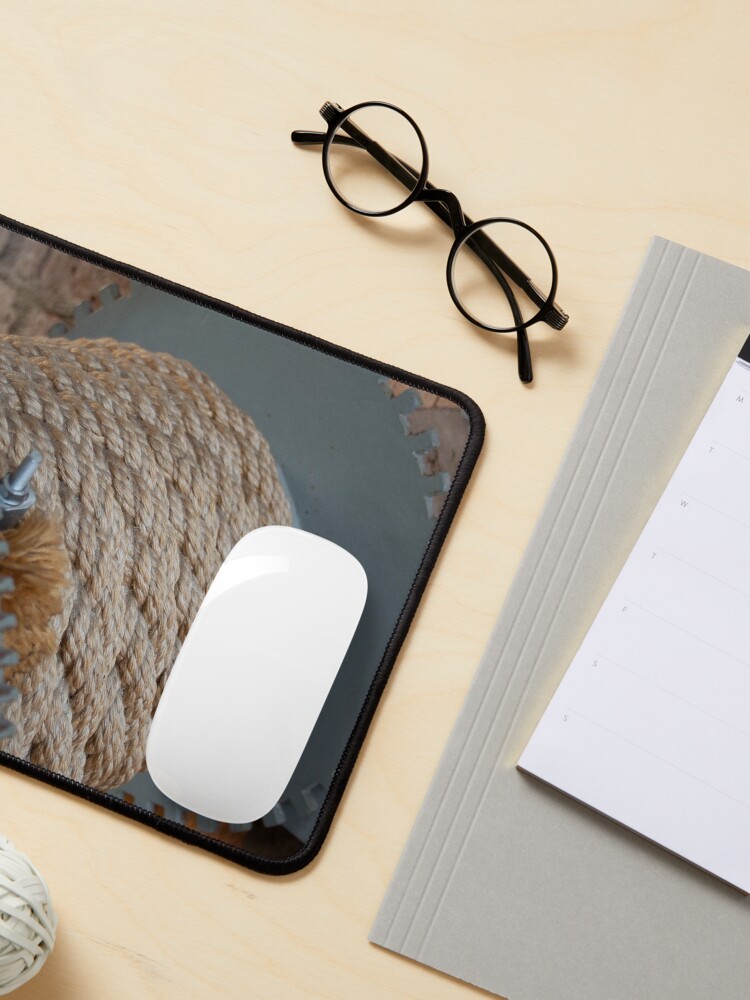 Alternate view of Nautical mooring rope texture Mouse Pad