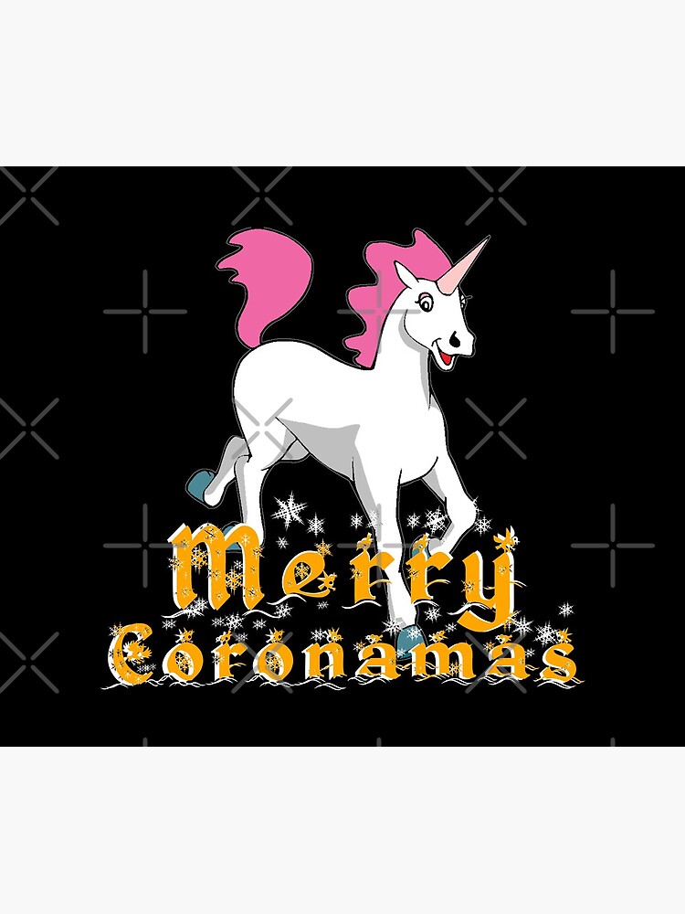 Merry Coronamas cute unicorn by CWartDesign
