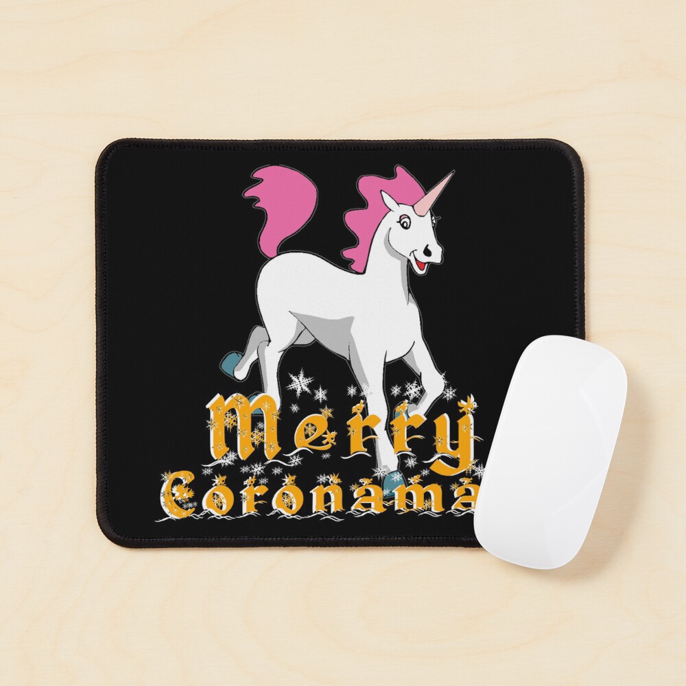 Merry Coronamas cute unicorn Mouse Pad