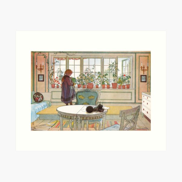 Aperçu de l'œuvre Blomsterfönstret par Carl Larsson - Art Vintage créée et vendue par RickE.