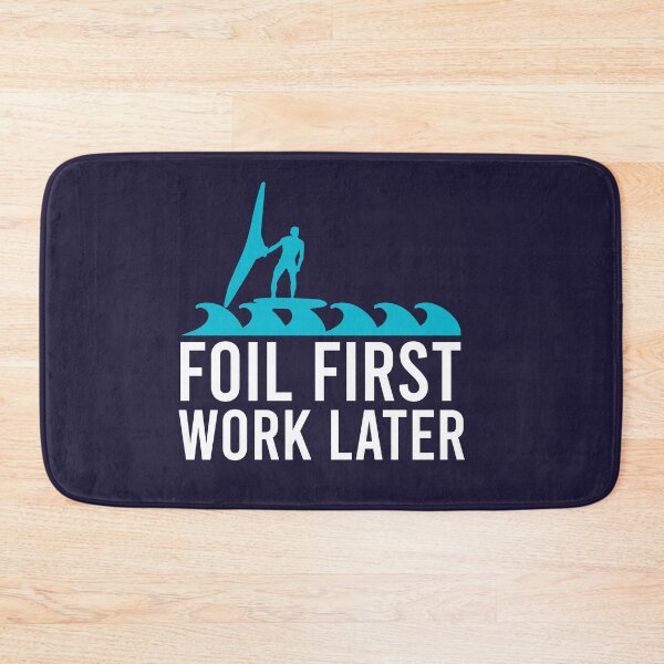 Item preview, Surfer Foil First Work Later Wing Foiling Gift designed and sold by vicoli-shirts.