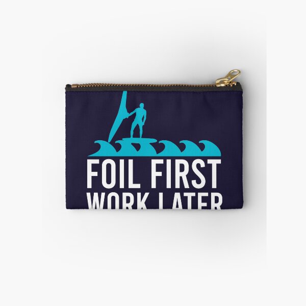 Item preview, Surfer Foil First Work Later Wing Foiling Gift designed and sold by vicoli-shirts.