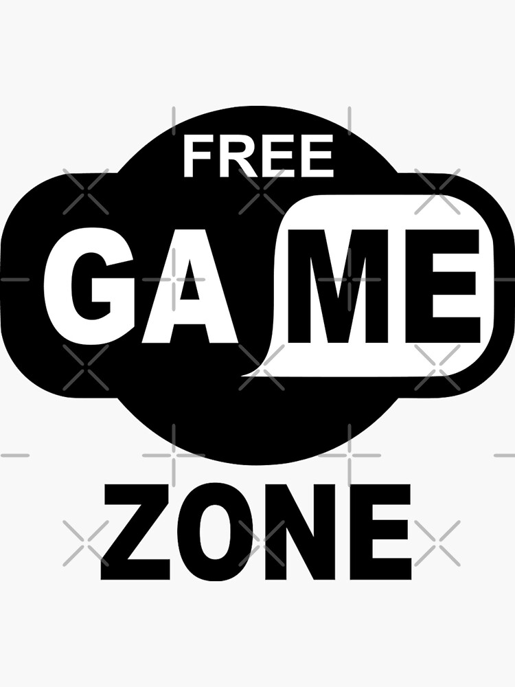 "Free Game Zone" Sticker for Sale by Goldenplace Redbubble