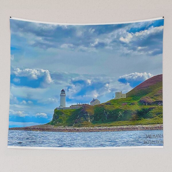 Item preview, Ireland Lighthouse Perched on Green Cliffsides designed and sold by Sailmates Reflections.
